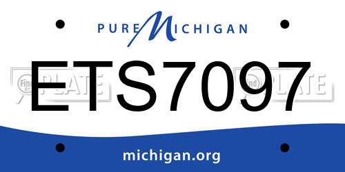 ETS7097 Michigan License Plate