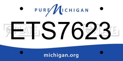 ETS7623 Michigan License Plate