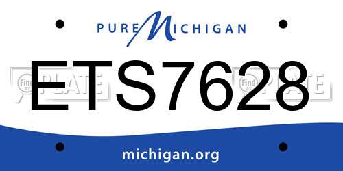 ETS7628 Michigan License Plate