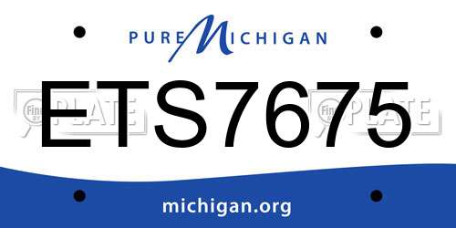 ETS7675 Michigan License Plate