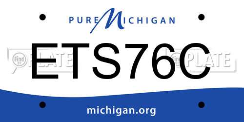 ETS76C Michigan License Plate