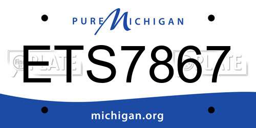 ETS7867 Michigan License Plate