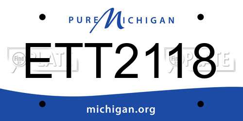 ETT2118 Michigan License Plate