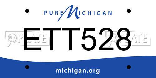 ETT528 Michigan License Plate