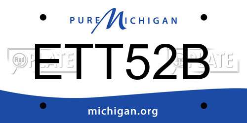 ETT52B Michigan License Plate