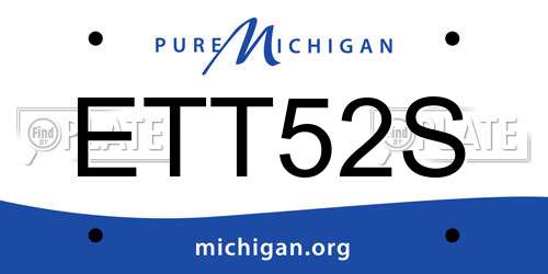 ETT52S Michigan License Plate