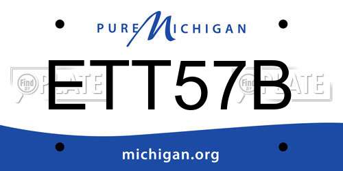 ETT57B Michigan License Plate