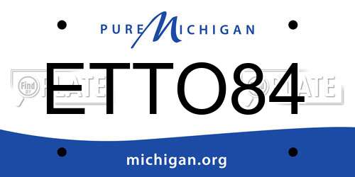ETTO84 Michigan License Plate