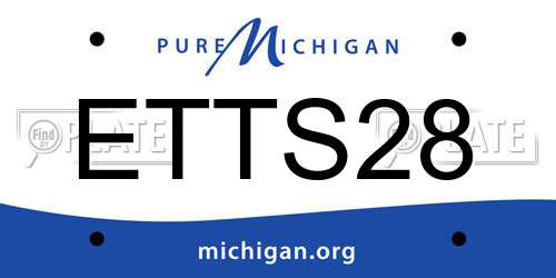 ETTS28 Michigan License Plate