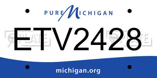 ETV2428 Michigan License Plate