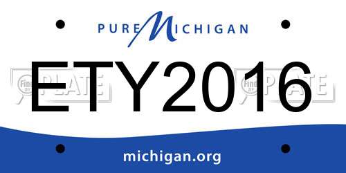 ETY2016 Michigan License Plate