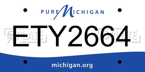ETY2664 Michigan License Plate