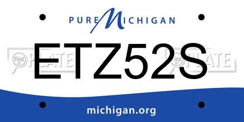 ETZ52S Michigan License Plate