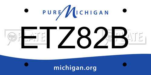ETZ82B Michigan License Plate