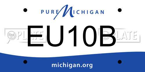 EU10B Michigan License Plate