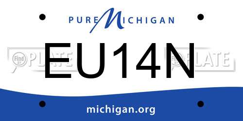 EU14N Michigan License Plate