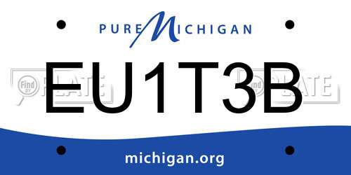 EU1T3B Michigan License Plate