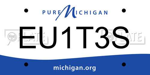 EU1T3S Michigan License Plate