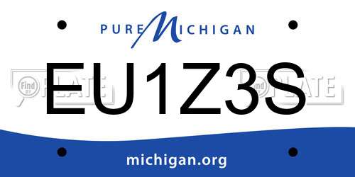 EU1Z3S Michigan License Plate