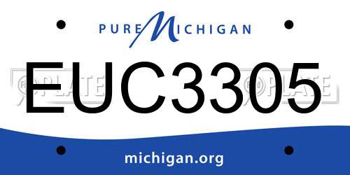 EUC3305 Michigan License Plate