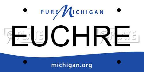 EUCHRE Michigan License Plate