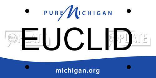 EUCLID Michigan License Plate