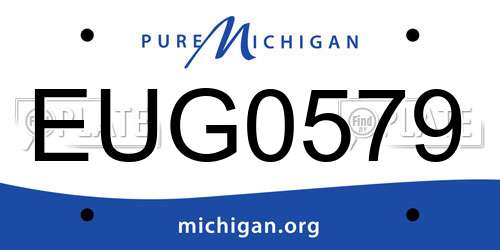 EUG0579 Michigan License Plate