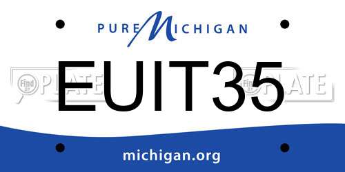 EUIT35 Michigan License Plate