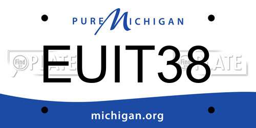 EUIT38 Michigan License Plate