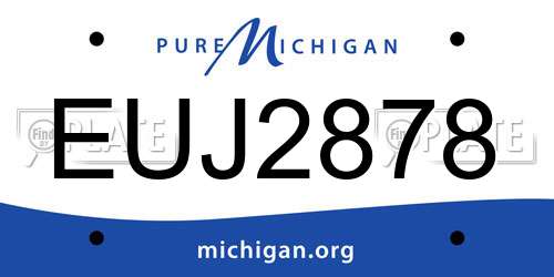 EUJ2878 Michigan License Plate