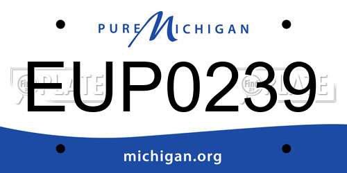 EUP0239 Michigan License Plate