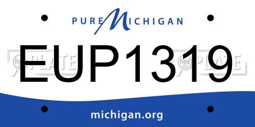 EUP1319 Michigan License Plate