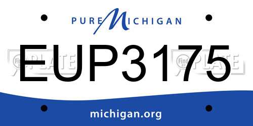 EUP3175 Michigan License Plate