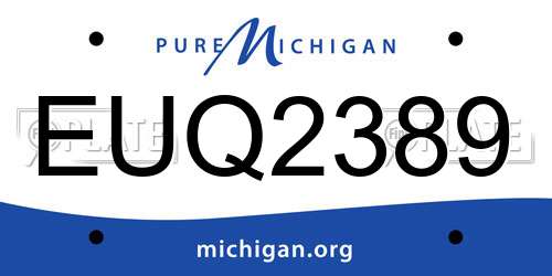 EUQ2389 Michigan License Plate