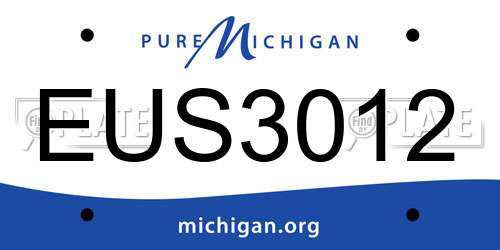 EUS3012 Michigan License Plate