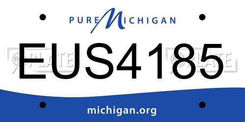 EUS4185 Michigan License Plate