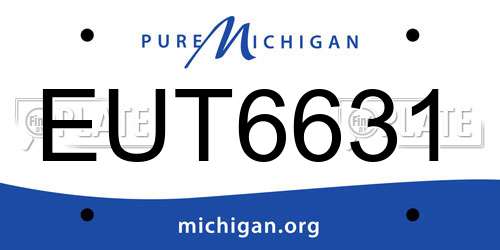 EUT6631 Michigan License Plate