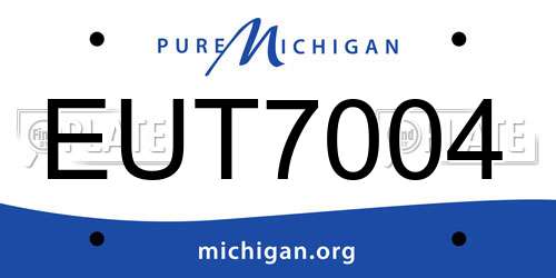 EUT7004 Michigan License Plate
