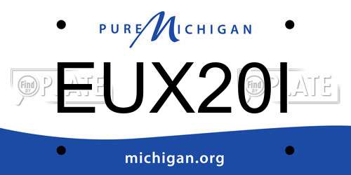 EUX20I Michigan License Plate