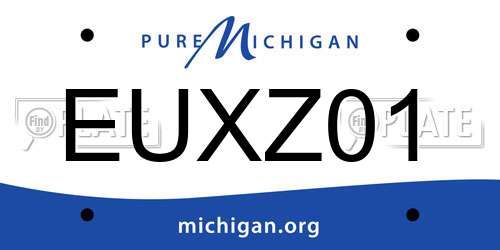 EUXZ01 Michigan License Plate
