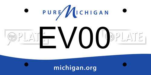 EV00 Michigan License Plate