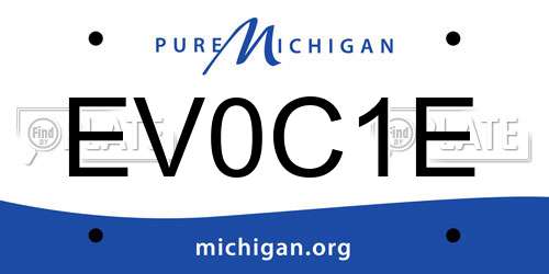 EV0C1E Michigan License Plate