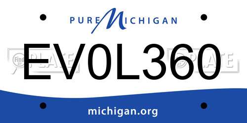 EV0L360 Michigan License Plate