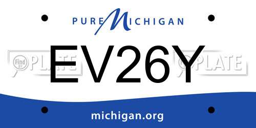 EV26Y Michigan License Plate