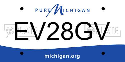 EV28GV Michigan License Plate