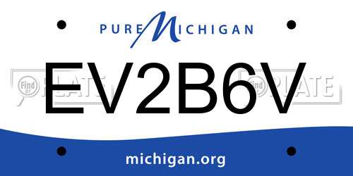 EV2B6V Michigan License Plate