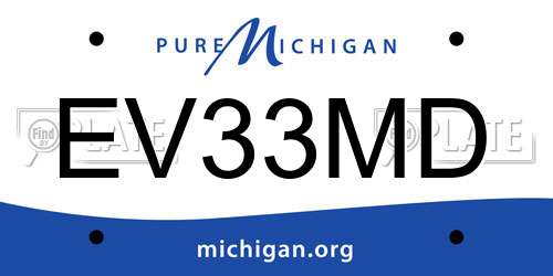 EV33MD Michigan License Plate