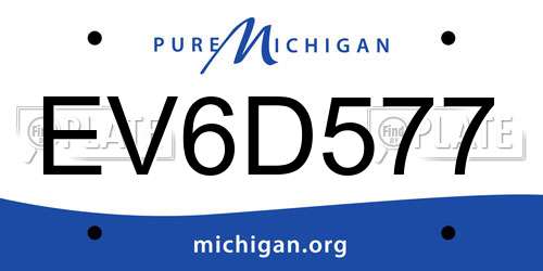 EV6D577 Michigan License Plate