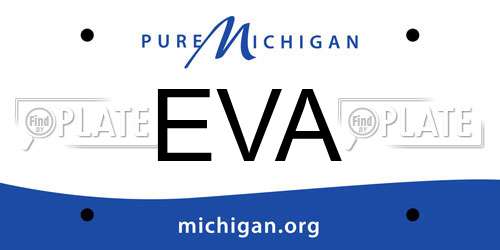 EVA Michigan License Plate