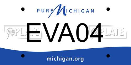 EVA04 Michigan License Plate